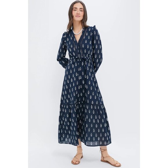 NWT Emerson Fry Love, Tomas Frances in Marguerite Block Printed Dress M - Picture 1 of 7